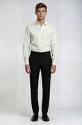 Classic Ivory Shirt – a timeless ivory shirt featuring a bespoke tailored fit with a clean, refined silhouette, crafted for elegant formal and smart occasion wear.