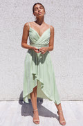 Cloud Nine Dress - Pistachio Sage - Runway Goddess