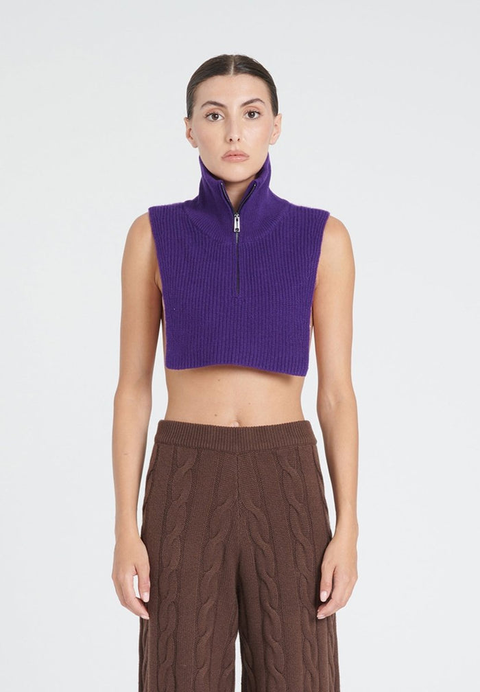 ZAYA 1 Snood en cachemire 4 fils violet