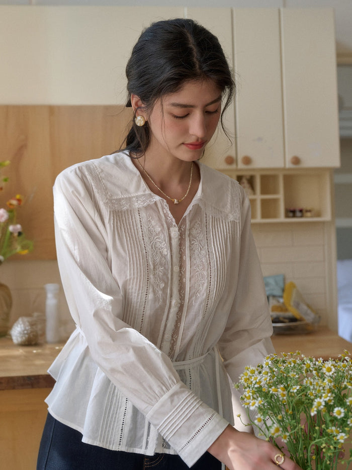 Collins V-Neck Waisted Blouse