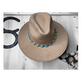 Cowgirl Hat With Sky Blue Stone Hat Band