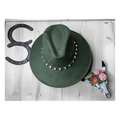Cowgirl Hat With White Stone Hat Band