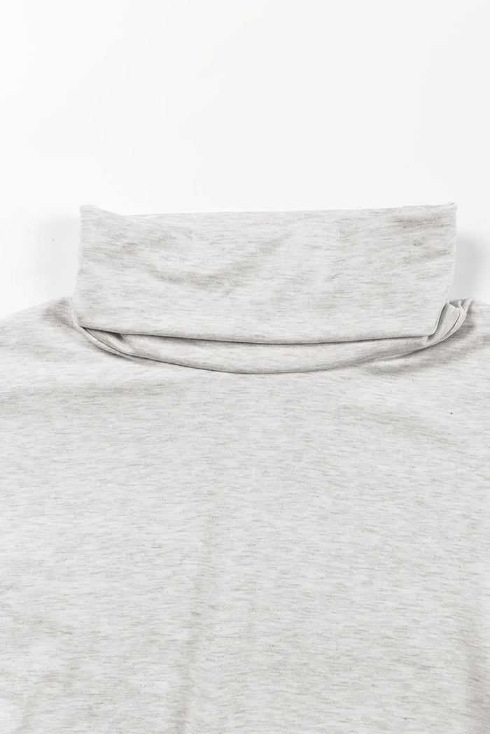 Cowl Neck Shift Tunic Top - Tops/Long Sleeve Tops