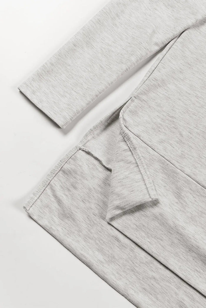 Cowl Neck Shift Tunic Top - Tops/Long Sleeve Tops