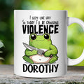 Cute Frog Morning Melee Personalized Mug With Custom Name Personalized Ceramic Mug OrnamentallyYou 12oz Mug Customized