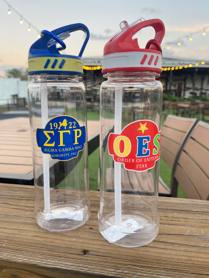 D9 - Clear Water Bottle W/Carabiner Hook