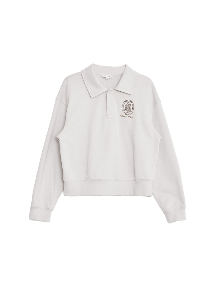 Daleyza Polo Collar 100% Cotton Sweatshirt