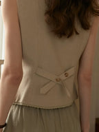 Dana V-Neck Linen Vest