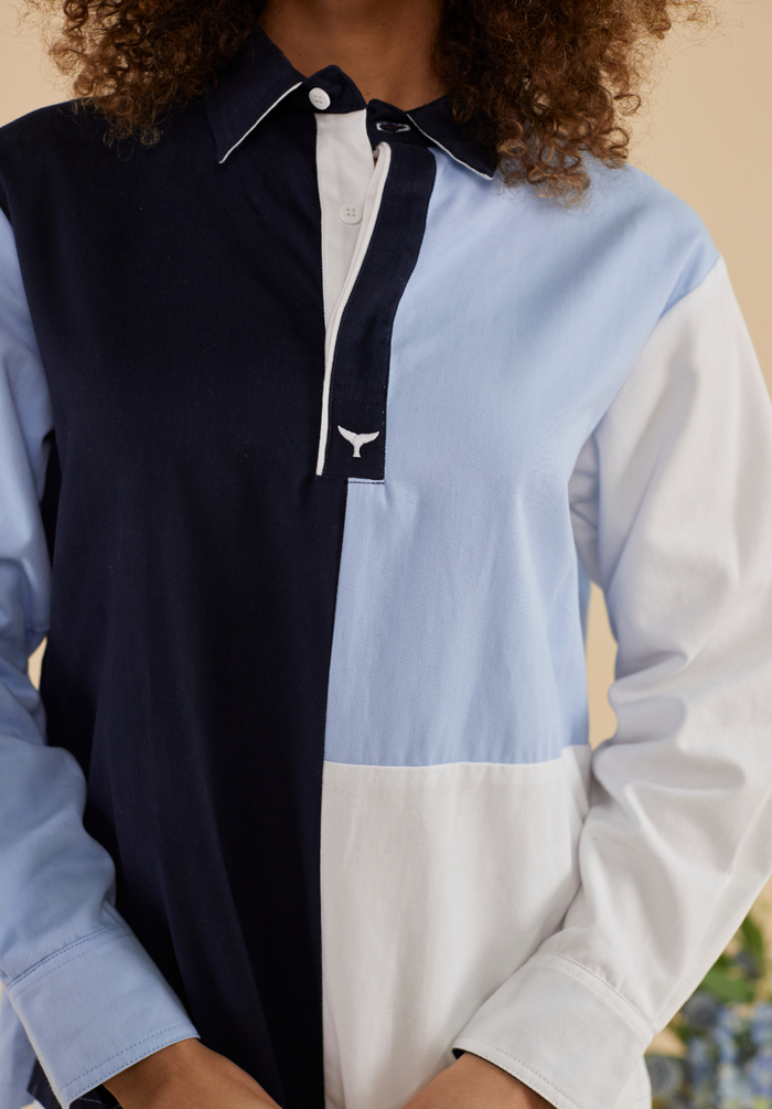 Dartmouth Women's Deck Shirt - Blue - Whale Of A Time Clothing