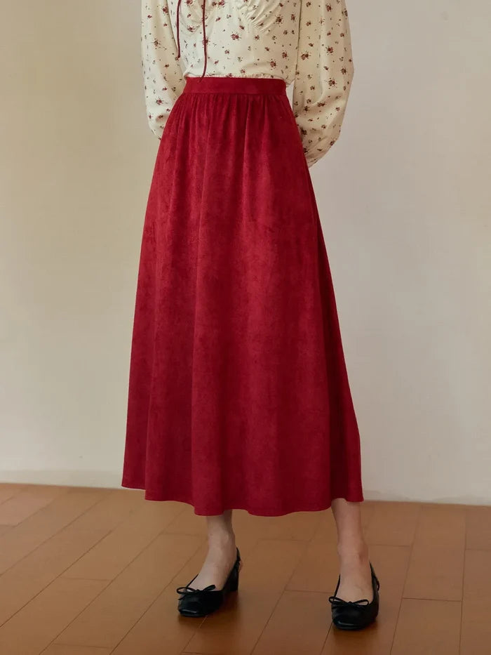 Della Retro Red Skirt