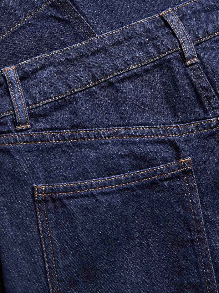 Denim A Line Midi Skirt