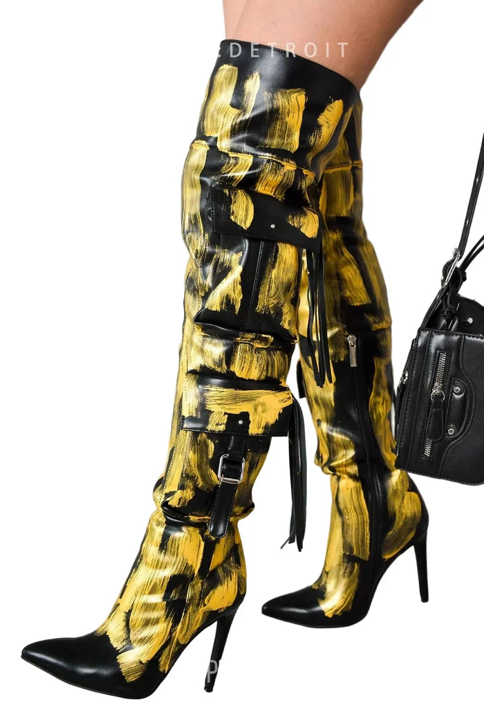 Detroit....Closed Toe Thigh High Boots Cape Robbin Shoes
