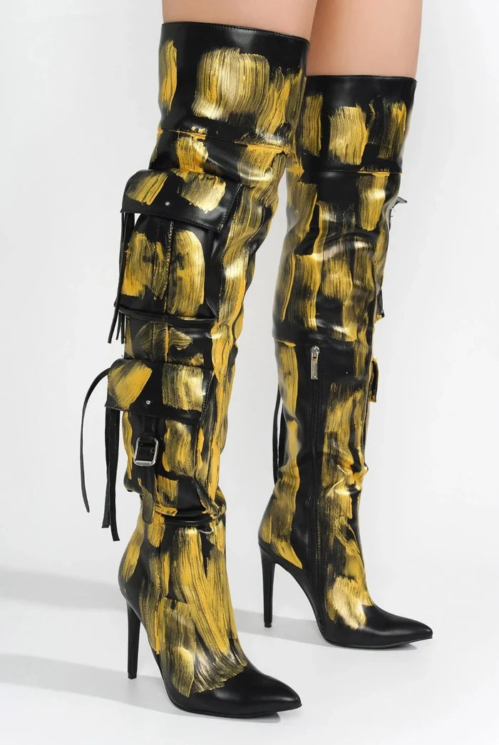 Detroit....Closed Toe Thigh High Boots Cape Robbin Shoes