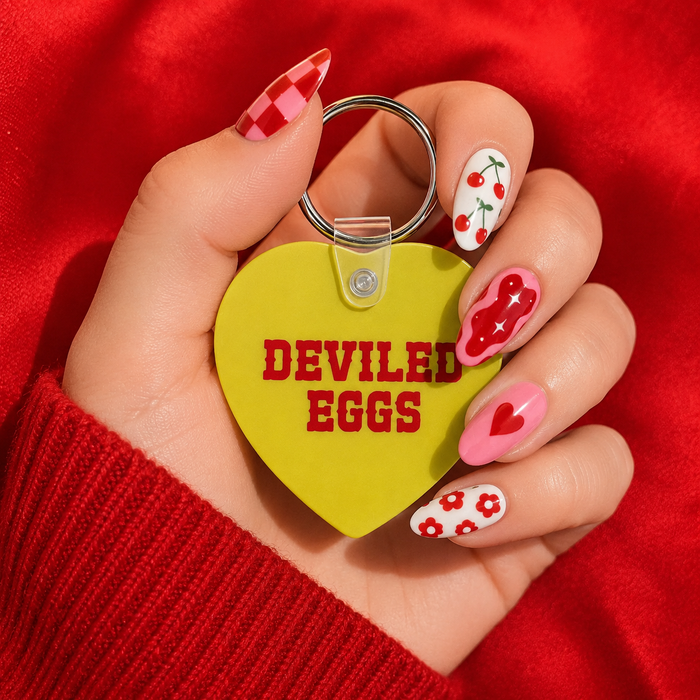 Deviled Eggs Keychain