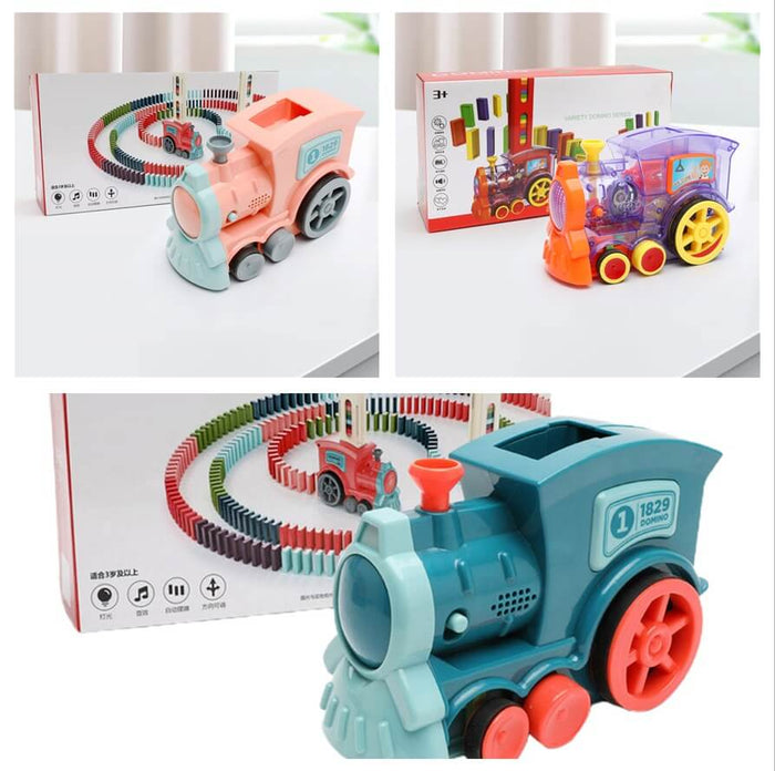 Domino Train Toy With Dominoes | Automatic Domino Train Toy For Kids