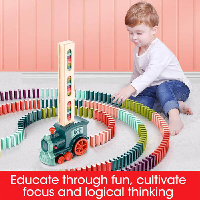 Domino Train Toy With Dominoes | Automatic Domino Train Toy For Kids