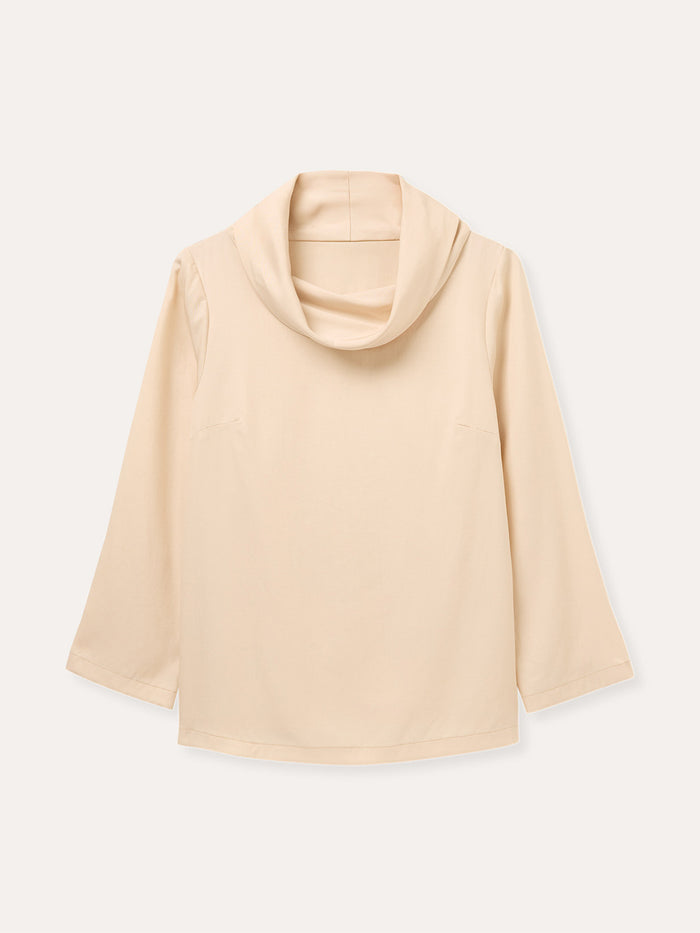 Drape Cowl Neck Satin Top