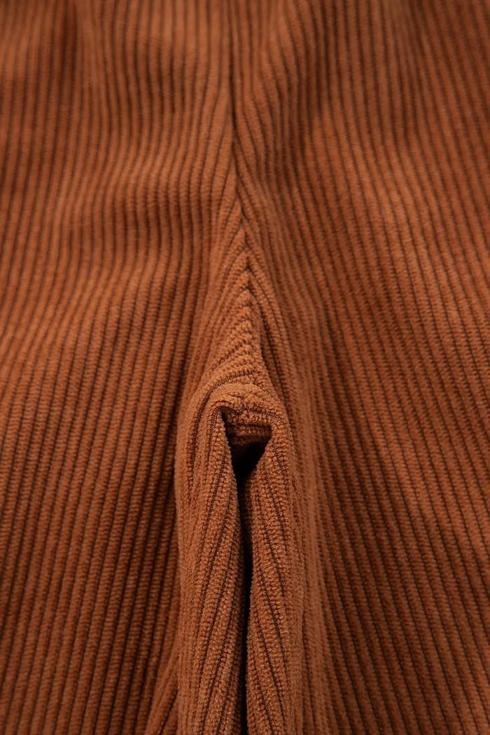 Drawstring Elastic Waist Casual Soft Corduroy Pants - Bottoms/Pants & Culotte