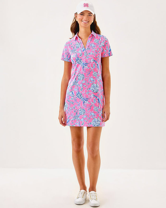 Dune Upf 50 Plus Short Sleeve Dress - Rousseau Pink Barefoot Beachcombers