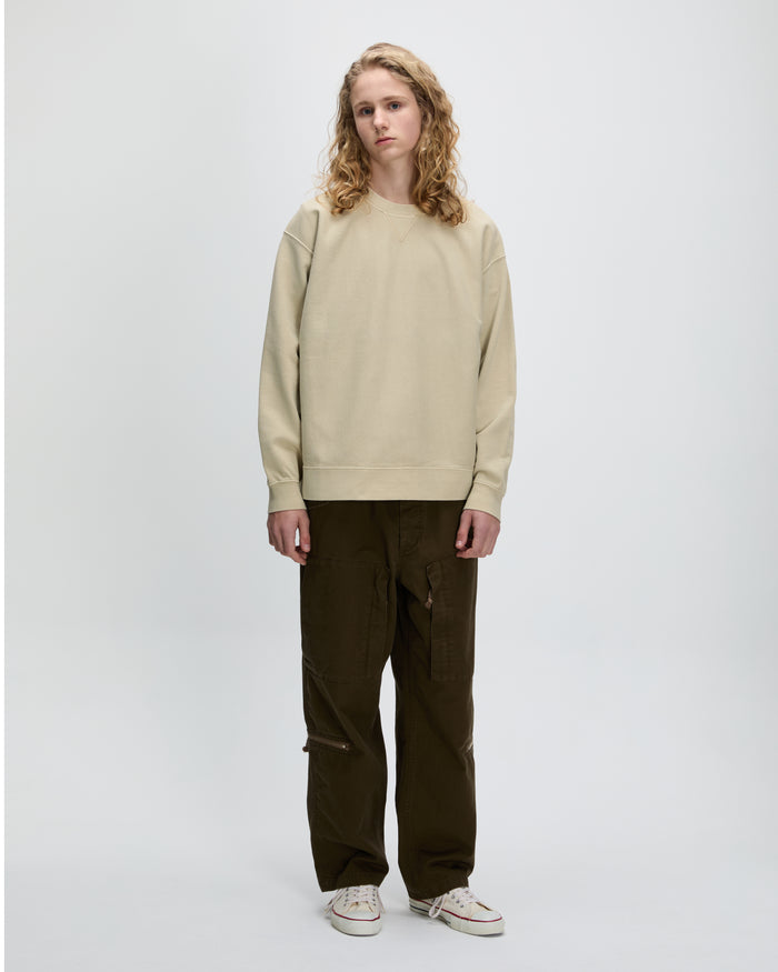 Dyed Stock Crewneck Sand