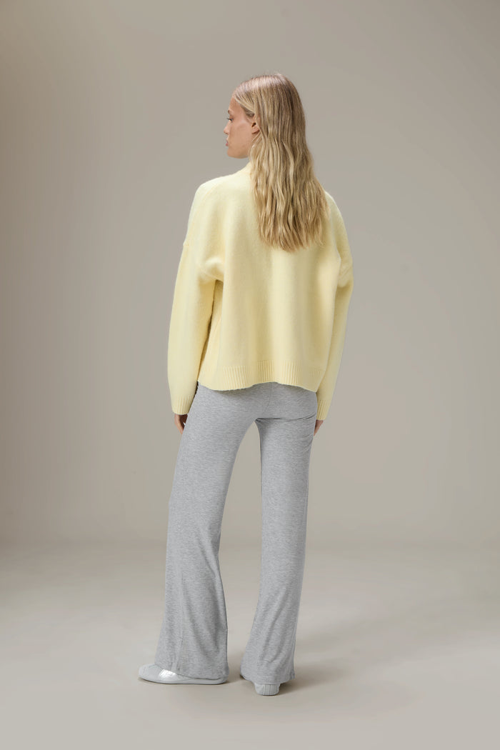 Eccles Button Cardigan in Butter Yellow