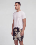 EDWARD MONSTERA FLORAL SMOKE MENS FLAT FRONT SHORT