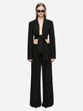 Elenora Cropped Jacket - Black