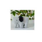 Elephant Machine Knitted Grey & Black Stuffed Baby/Plush/Soft Toy | 100% Premium Cotton