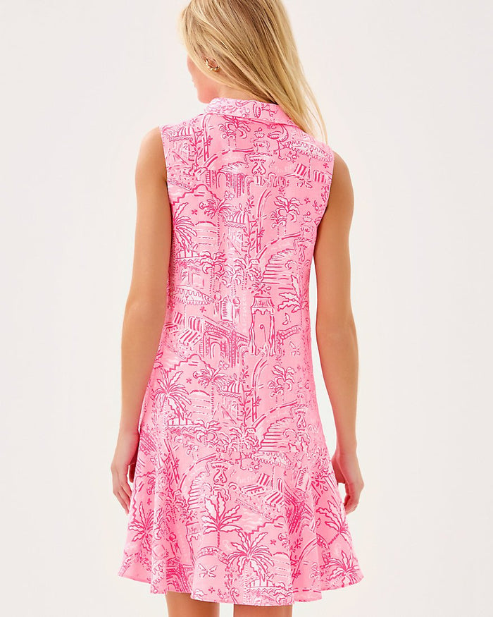 Ellowyn Linen Dress - Conch Shell Pink Pennys Playground