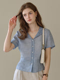 Emily V-Neck Ramie Blouse