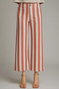 ENTRO Striped Pant In Rust