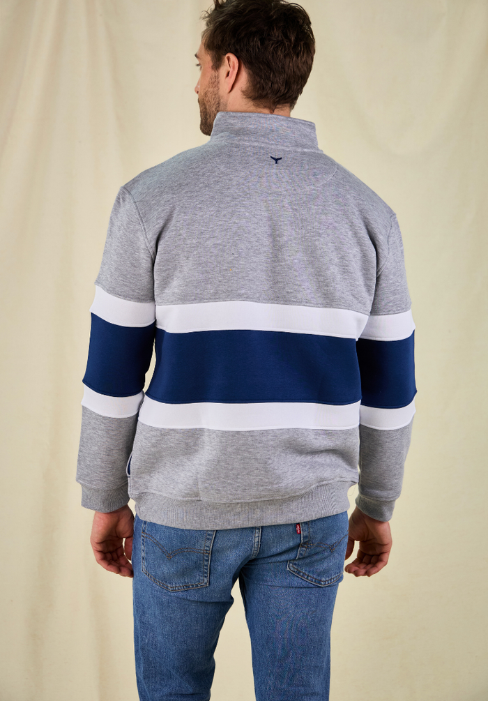 Evesham Men's Quarter Zip Sweatshirt - Grey