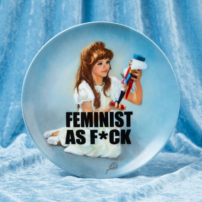 Feminist AF Vintage Plate