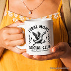 Feral Moms Social Club Personalized Mug , Funny Goose Gift for Mothers with Custom Name Personalized Ceramic Mug OrnamentallyYou 12oz Mug Non-Custom