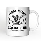Feral Moms Social Club Personalized Mug , Funny Goose Gift for Mothers with Custom Name Personalized Ceramic Mug OrnamentallyYou