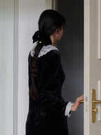 【Final Sale】Matilda V-Neck Velvet Lace Blouse