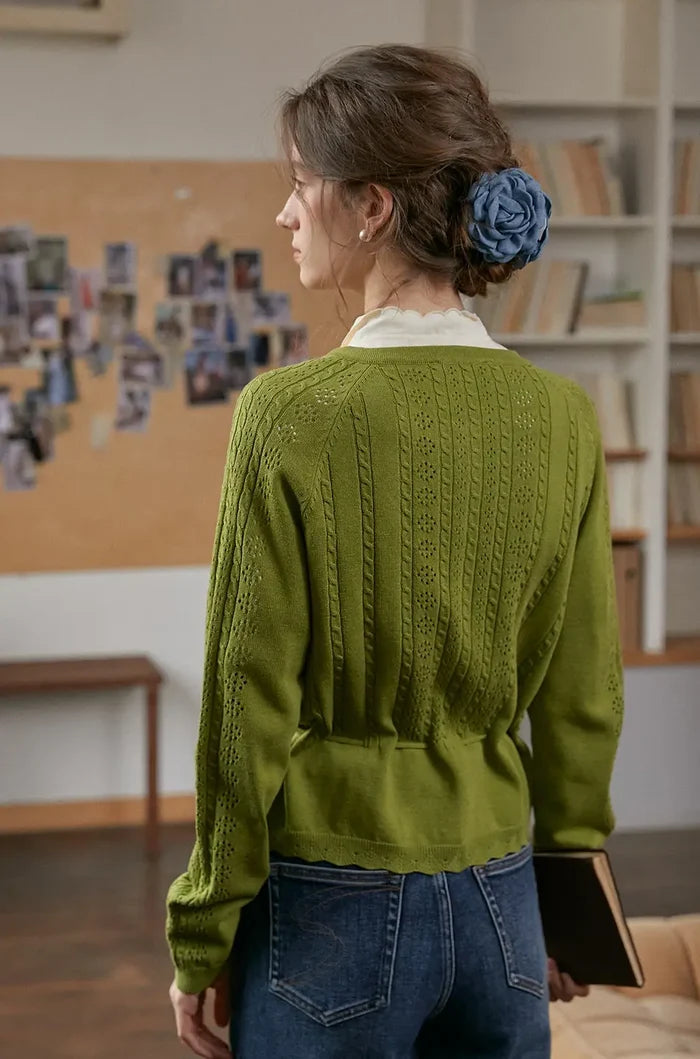 【Final Sale】Winifred Round Neck Linen Cardigan