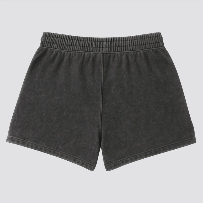 Fourth Wing Dragon fleece pull-on shorts Black Wash look Fourth Wing