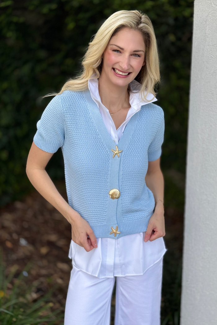 Foxcroft Sasha Knit-Woven Sleeveless Layering Tunic in White