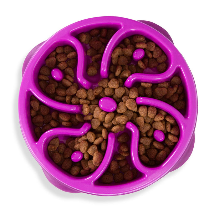 Fun Feeder Slo Bowl Purple-Medium