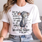 Funny Mouse Sarcastic T-Shirt, Who Ties Your Shoelaces Humor Quote Tee T-Shirts OrnamentallyYou