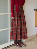 Georgina A-Line Plaid Skirt