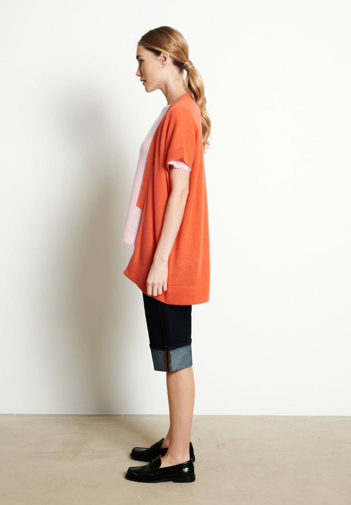 RIA 4 Kimono en cachemire mandarine