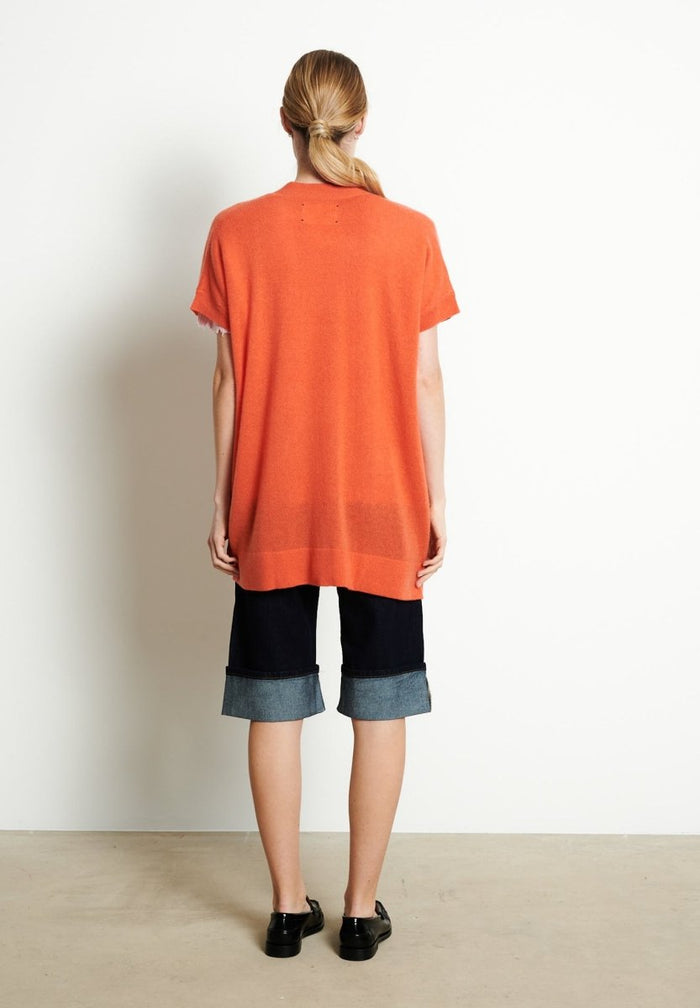 RIA 4 Kimono en cachemire mandarine