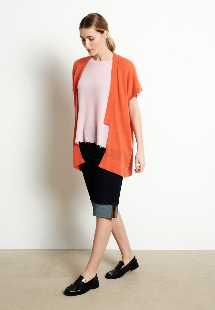 RIA 4 Kimono en cachemire mandarine