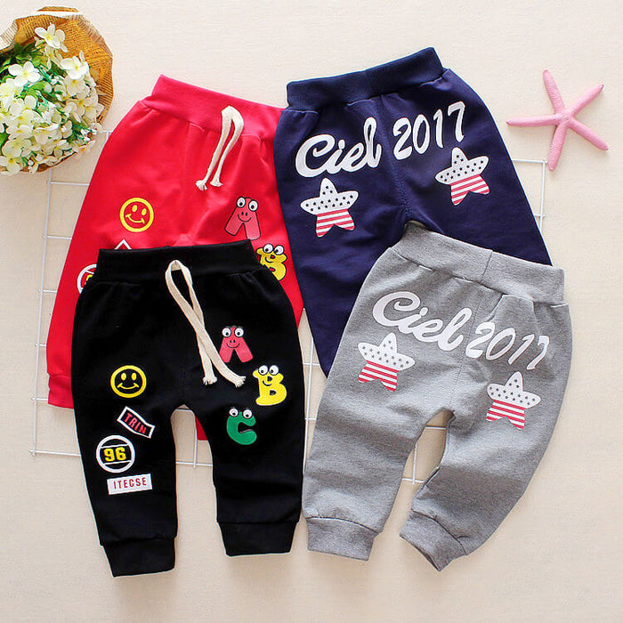 Girls Cotton Trousers For Spring | Toddler Girl Elastic Waist Pants