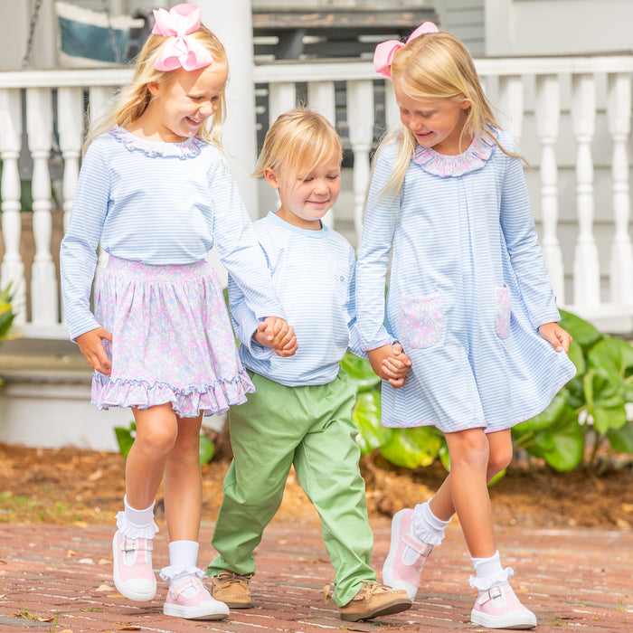 Girls Flowy Skort - Blushing Blooms