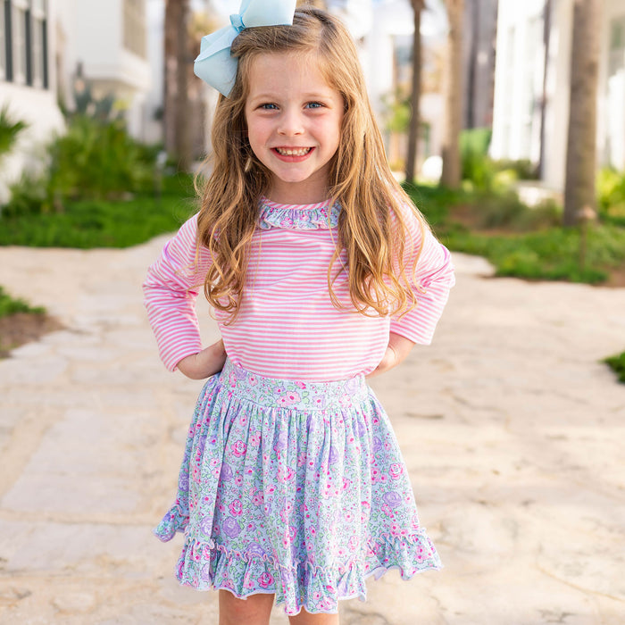 Girls Flowy Skort - Posy Petals