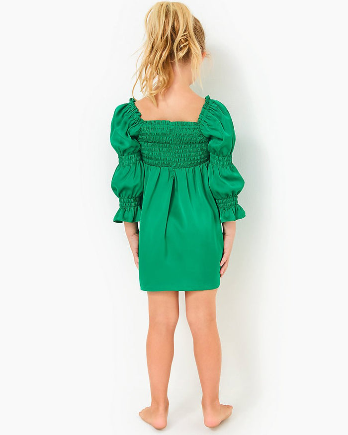 Girls Mini Beyonca Dress - Fiddle Leaf Green