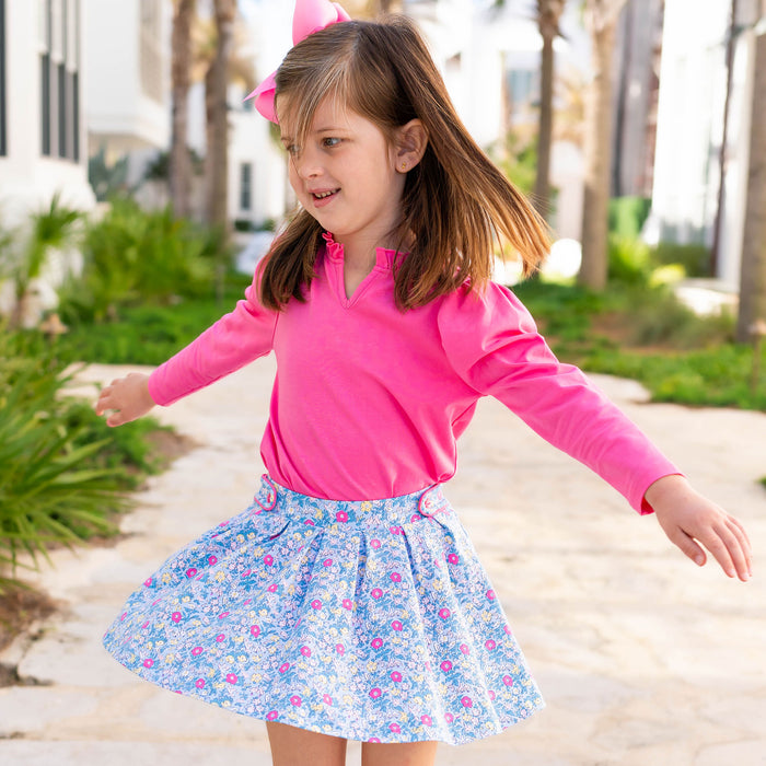Girls Pleated Skort - Wildflower